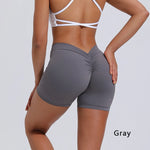 DIAS FIT JOY V-Back Shorts High Waisted Hip Lifting Yoga Shorts Women's Nylon Tight Fitting Shorts Training Sports Fitness Pants