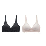 2Pcs/Set Seamless Bras For Women Wireless Push-Up Underwear Female Sexy Lingerie Deep V Brassiere Sleep Soft Intimates