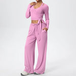 3 Pcs Women's Seamless Yoga Set Sports Fitness Gym Slim-Fit Long Sleeve & Tank Top Suits Workout Running Training Sets