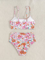 ZTVitality Sexy Floral Print Female Swimsuit Women Bikini 2025 Swimwear High Waist Bikinis Two Pieces Summer Beachwear Biquini