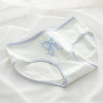 1PC Women Cotton Briefs Girls Underwear Low Waist Panties Japanese Style Underpants Comfort Bow Ladies Sexy Lingerie M-XL