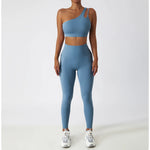 Comfort Single Strap Yoga Bra Chest Pad Running Sports Bra Gym Top Women Stretch Pull Up Underwear Women Vest Fitness Tank Top