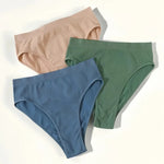 3Pcs/Set Seamless Panties Women High Waist Briefs High Cut Sports Bottom Underwear Female Stretch Rib Underpants Sexy Lingerie