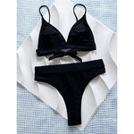 Sexy Brazilian High Cut High Waist Bikini Women Swimwear Two-Pieces Bikini Set Female Swimsuit Bather Bathing Suit Swim V5497