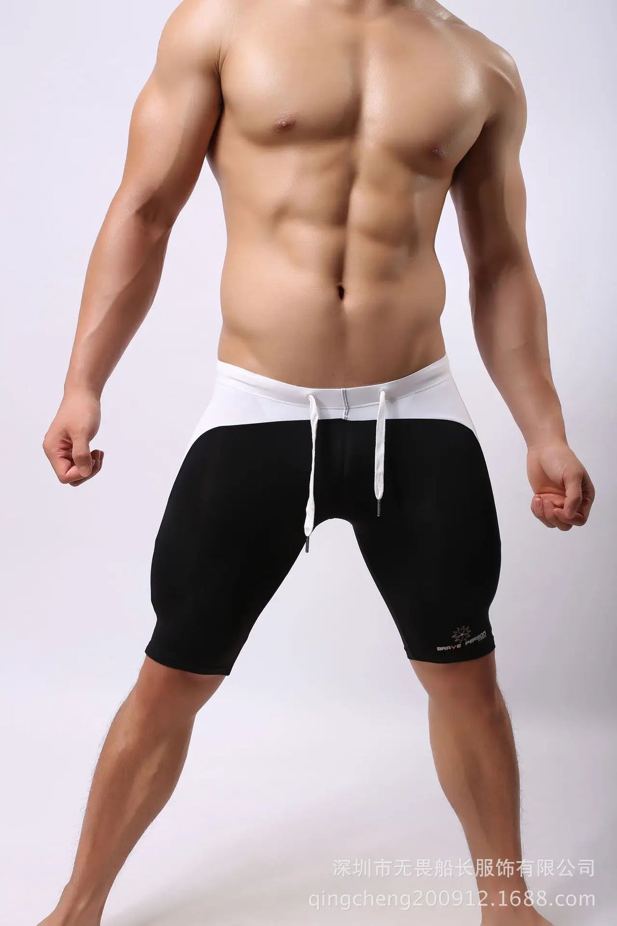 Men's Swimming Trunks Fitness Shorts Casaul Beach Vaction Style For Man Color Blocked Drawstring Elastic Waist Beach Shorts KD14