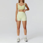 Fitness Suit 2PCS Yoga Set Women's Tracksuit Sports Outfits Gym Running Push Up Sportswear Legging Athletic Wear Workout Clothes