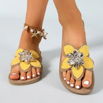 Shoes for Women Summer Fashion Slip on Round Toe Non-slip Flats Sandals Casual Beach Sandals