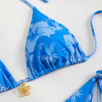 Sexy Rose Red Flower Print Micro Thong Bikini Women Swimwear 2026 String Halter Swimsuit Swimming Wear Triangle Bikinis Sets