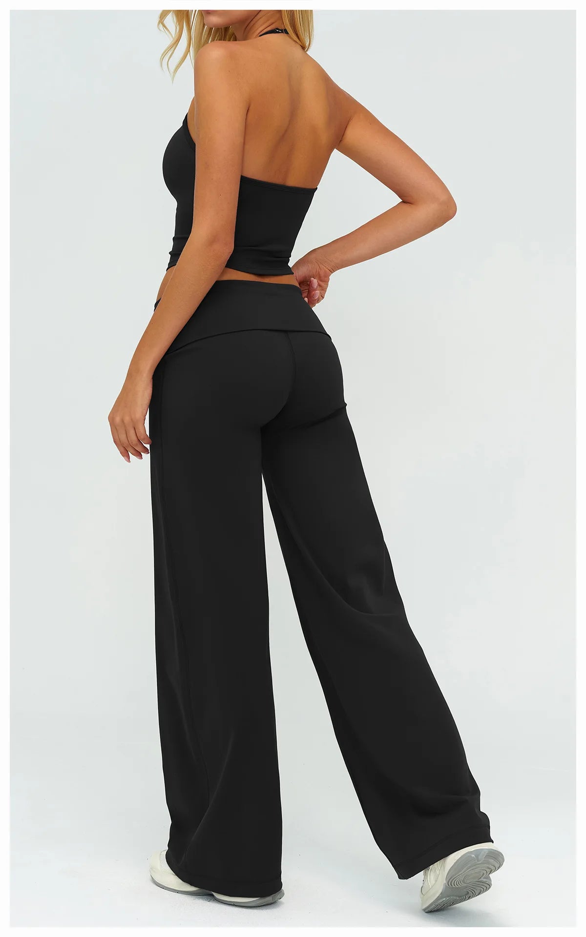Yoga Pants Women High Waist Fitness Sports Flared Trousers Gym Workout Jogging Wide Leg Pants Female Dance Sports Flared Pants