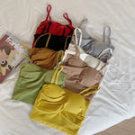 Women Tank Crop Top Sexy Bra Tops Seamless Underwear Female Crop Top Wireless Lingerie Padded Camisole Intimate