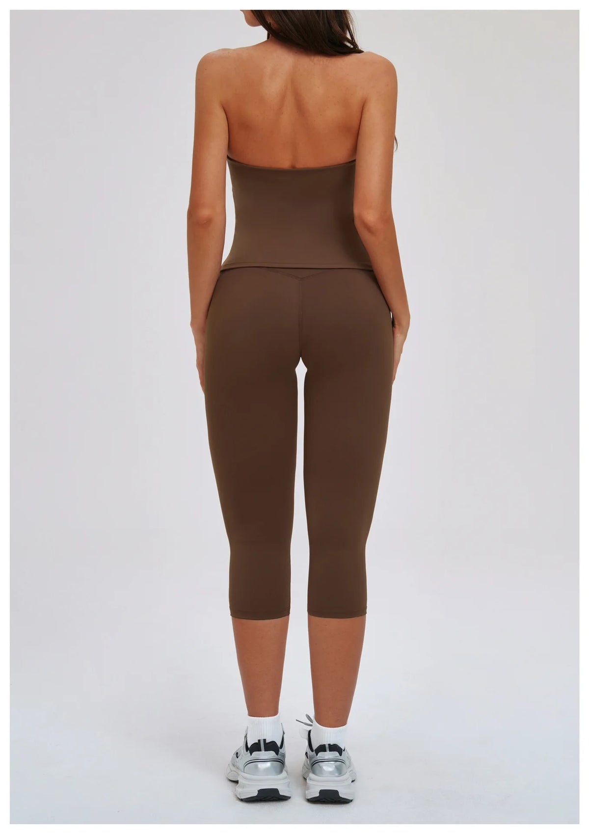 2PCS Workout Set Women Yoga Sets V Neck Cross Slim Sports Tank Top Athletic Wear Outdoor Tight High Waist Leggings Fitness Suits