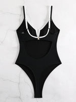 2026 Sexy Strappy Swimsuit One Piece Black Swimwear Female Solid Bathers Bathing Swimming Swim Suit Beachwear
