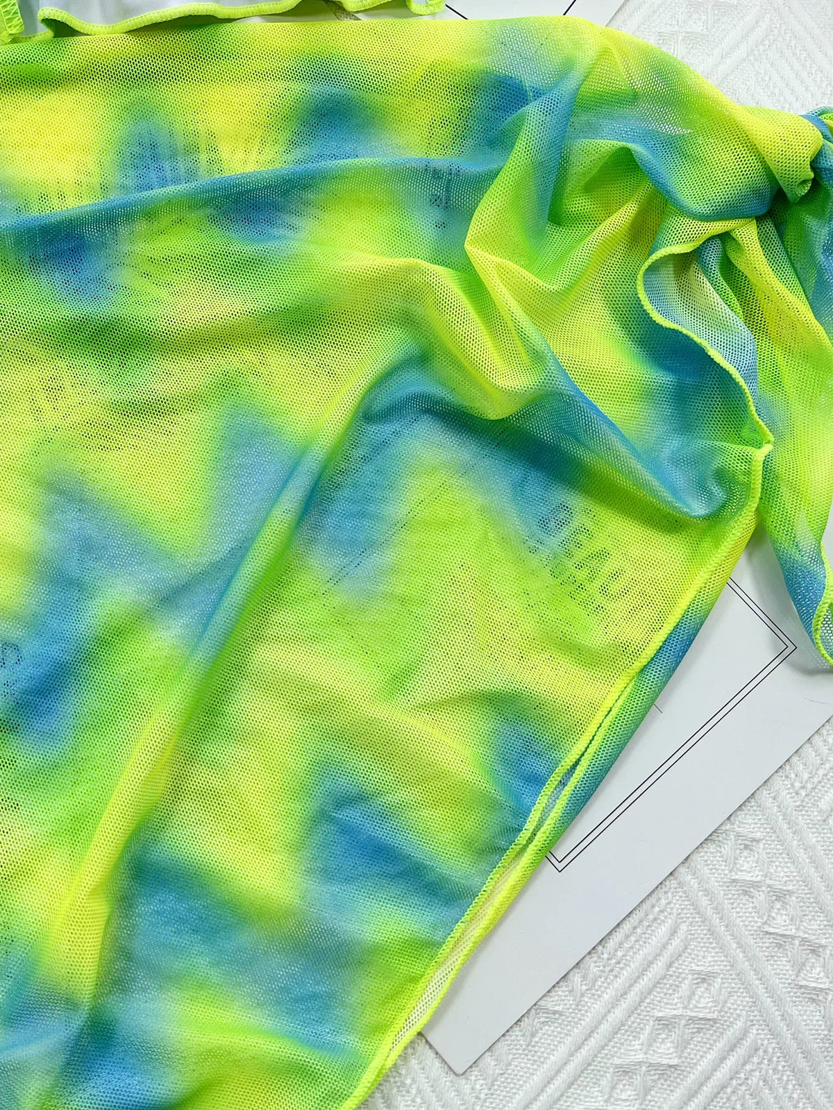 2026 New Sexy Three-piece Bikini Set Women Tie Dye Halter Swimwear Swimsuit Bikinis Set Bathing Suit Beach Bikini Female Tankini