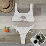 Micro Bikini 2022 Sexy Women Swimsuit Female Rib Bikini Set Push Up Women Swimwear Brazilian Biquini Cut Out Neon Bathing Suit