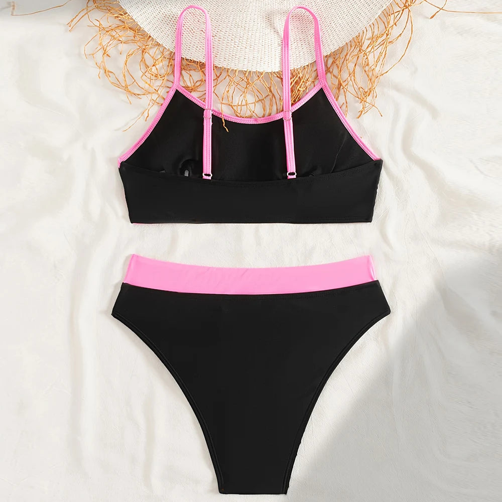 ZTVitality Sexy Patchwork Push Up Swimsuit Women Swimwear Summer Beachwear 2025 New Arrival Biquini Padded Bra Bikini Set