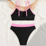 ZTVitality Sexy Patchwork Push Up Swimsuit Women Swimwear Summer Beachwear 2025 New Arrival Biquini Padded Bra Bikini Set
