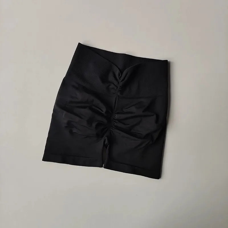Women's High Waist Sports Shorts Slimming Peach Hip Lifting Speed Drying Tight for Running Cycling Gym Three-Point Short Pants