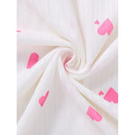 New Style Luxury Women Heart PrintNightdressDeep V Sleeveless Fashion Pajamas Seductive Sleep Dress Valentine's Women's Gift
