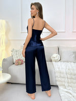 Spring And Summer Women's Pajama Set Fashionable And Breathable Halter Long Pants Two Piece Set