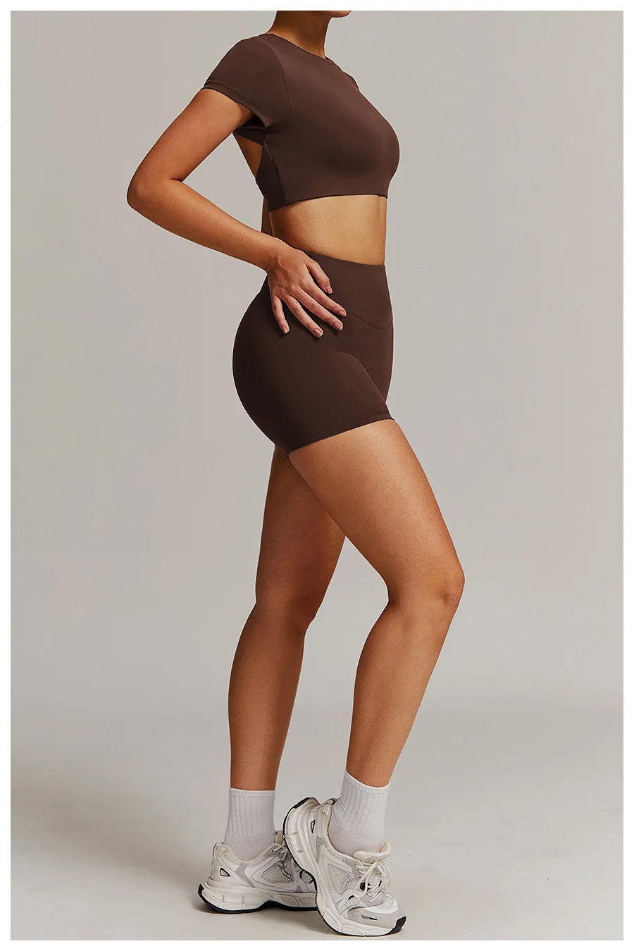 Women 2PCS Yoga Suit Sports Gym Set Tracksuit Workout Long Sleeve Shirt Fitness Flared leggings Short sleeve shorts running suit