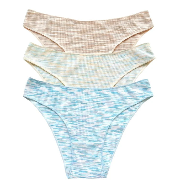 3Pcs/Set Women Panties Low Rise Briefs Seamless Underwear Female Underpants Comfort Strench Panties Sexy Lingerie S-XL