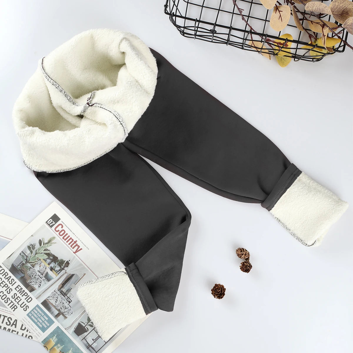Winter Thermal Leggings Womens Solid Color Thick Pants Warm High Waist Solid Color Outdoors Casual Classic Leggings