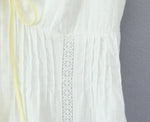 White Lace Dress Summer Women's Dress Bowknot Back Tie Up Short Beach Vestidos Female Sleeveless Mini Casual Cotton Dress 2025