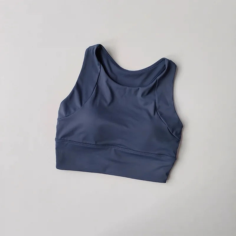 Women's Professional Shock-Absorbing Yoga Sports Vest One-Piece Gathering Sports Bra Running Collection with Breast Support