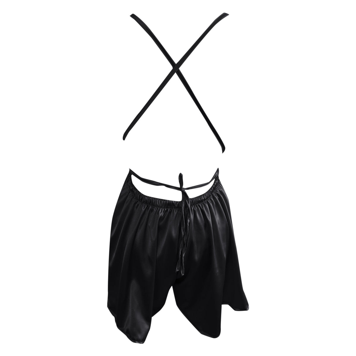 Sexy Lingerie Women's Sexy Dress With Wooden Ear Edge Deep V Neck Neck Tie Backless Sexy Lingerie Set 3x