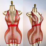 1PC Women Sexy Fishnet Beach Cover Up Hollow Out Bodycon Bodysuit See Through Summer Swimwear