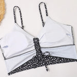 High Waist Bikini Swimsuit Women 2024 Floral Print Swim Suits Drawstring Front Shorts Boxers Swimwear Trunks Pool Bathing Suit