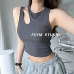 Women Crop Top Seamless Underwear Female Tank Tops Removable Pads Streetwear Beauty Back Padded Camisole Sexy Lingerie