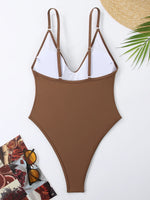 2026 Sexy Solid Swimsuit One Piece High Cut Swimwear Women V neck Backless Bathers Bathing Swimming Swim Suit Female Beachwear