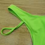 Micro Bikini 2022 Sexy Women Swimsuit Female Rib Bikini Set Push Up Women Swimwear Brazilian Biquini Cut Out Neon Bathing Suit