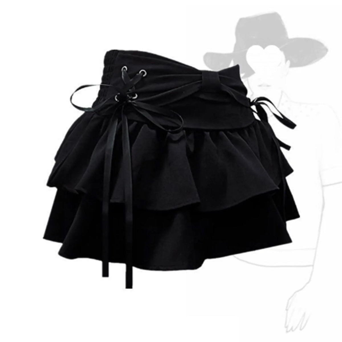 Sweet Kawaii Bow Vintage Denim Skirt Women New Fashion Summer A Line Gothic Mini Skirts American Retro Streetwear Y2k Clothes