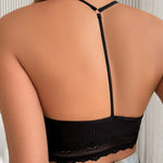 Women's Sexy Camisoles Backless Tanks Lace Mesh Brassiere Female Ribbed Women Bras Fashion Breathable Women Underwear Lingerie