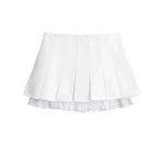 Summer New Leisure Lace Splicing Short Skirt Women Pure Desire Spicy Girl High Waist Hundred Fold A-line Half Length Skirt 7V01