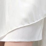 High Waist Elastic Pleated Skirt for Women Spring Summer Chiffon Skirts Vintage Patchwork White Black Long A-Line Skirt