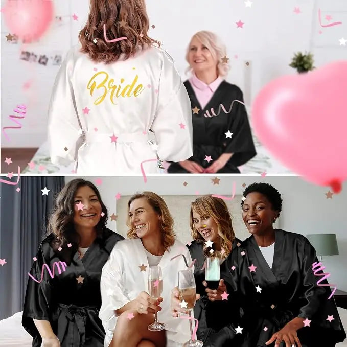 6 Pieces Bridesmaids Robes for Wedding Bridal Robes Matron Maid of Honor Wedding for Bridal Party Gifts