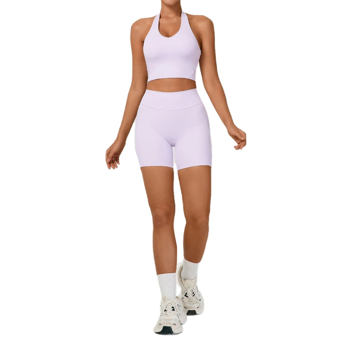 Women's Yoga Sets Sports Fitness Halter Neck Beauty Backless Vest Hip-lifting Shorts Suits Running Leisure Workout Gym Suits