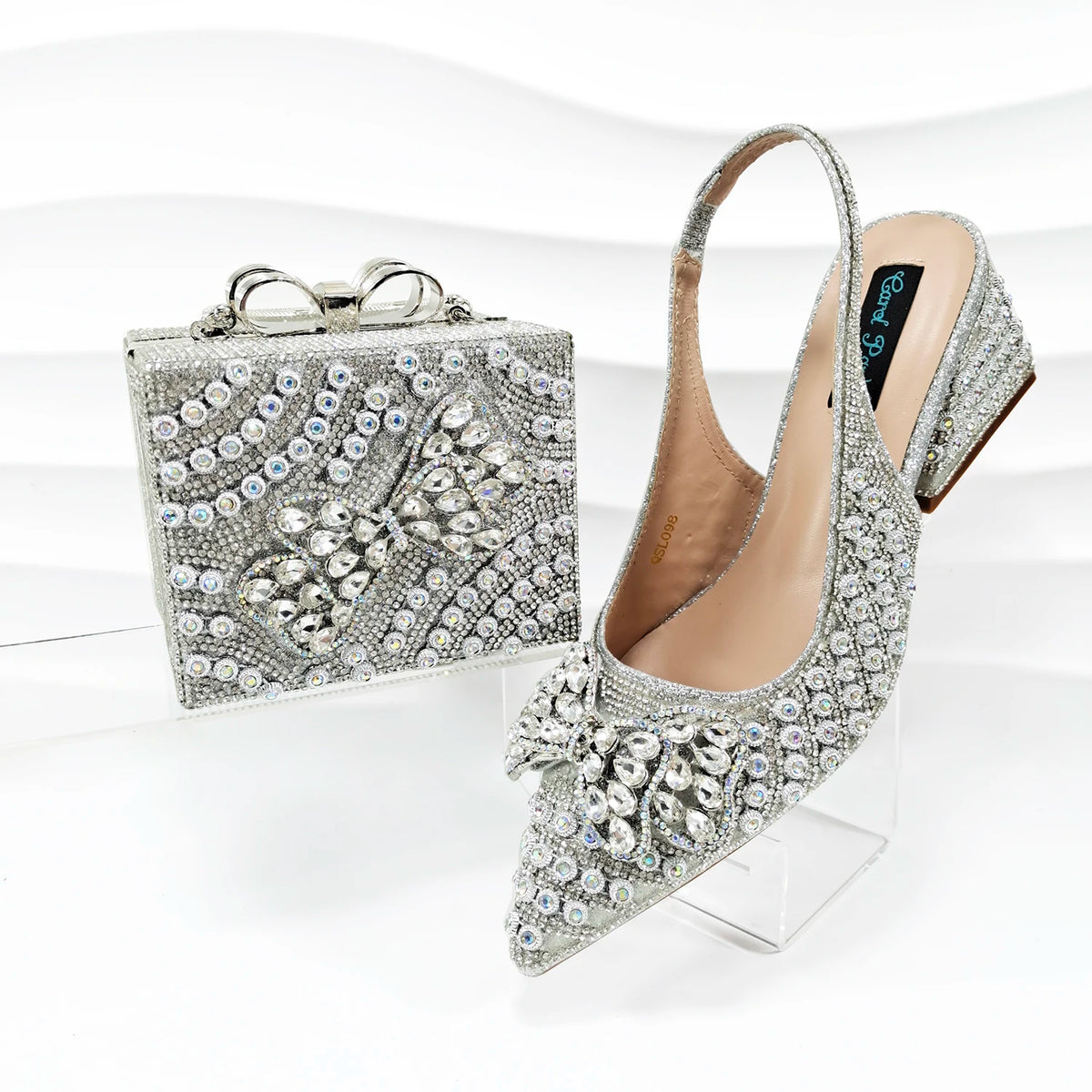 Doershow nice African Shoes And Bag Matching Set With GOLD Hot Selling Women Italian Shoes And Bag Set For WeddingHKK1-17