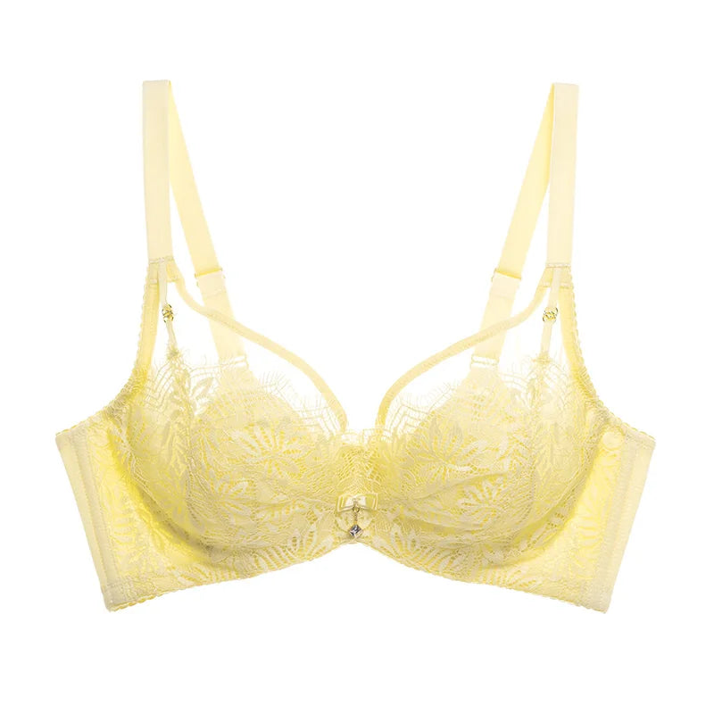 Lace Plus Size Bras Women Elegant Anti Sagging Top Up Unlined Bra Breast Collection Deep Cup Sexy Push Up Lingerie Underwear