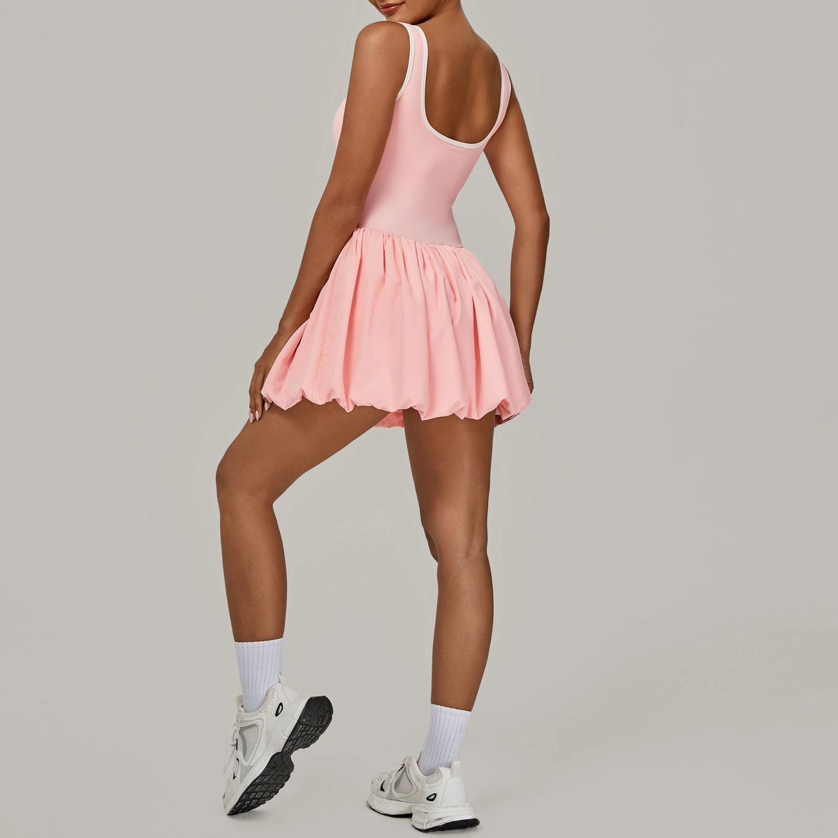 Tennis Dress for Women with Built in Shorts Womens Athletic Dresses Sleeveless Boat Neck Active Workout Skort Dress