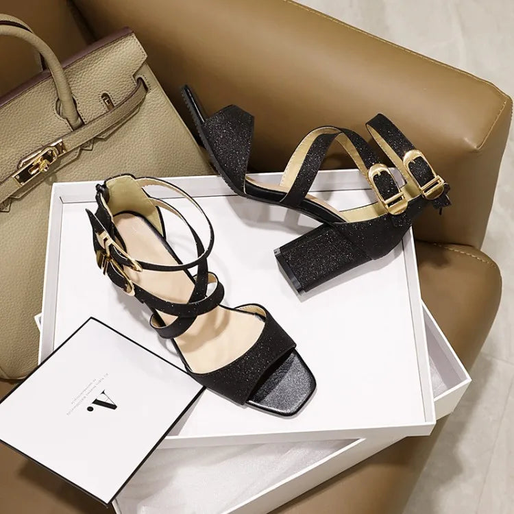 Fashion Cross Strap High Heels Sandals Party Wedding Bridal Shoes Summer Gold Silver Ladies Sandal Women