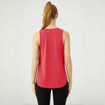 Women's Sleeveless Sports Top Quick Dry Running Fitness Yoga Vest Loose Fit Breathable Pilates Gym Cover Up Shirt