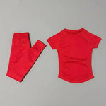 Women's Fitness Sport Crop Top & Yoga Leggings Set - Breathable Athletic Workout Clothing for Gym, Yoga, Running & Daily Exercis