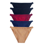 5Pcs/Set Cotton Panties Women Low Rise Briefs Solid Color Underwear Comfort Breathable Underpants M-XL Sexy Lingerie