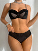 Hot Women's Lingeries Set Lace Splicing Plush Push up Sexy Bras Comfortable Sheer Women's Panties