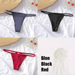 New 3PCS/Set Cotton Bikini Panties Women Sexy Solid Color Low Waist Thongs Female Breathable G-String Underwear Comfort Lingerie