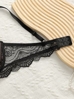 2024 New Women's Latest Production And Sales Pull Gathering Lace Underwear And Underwear Set U093